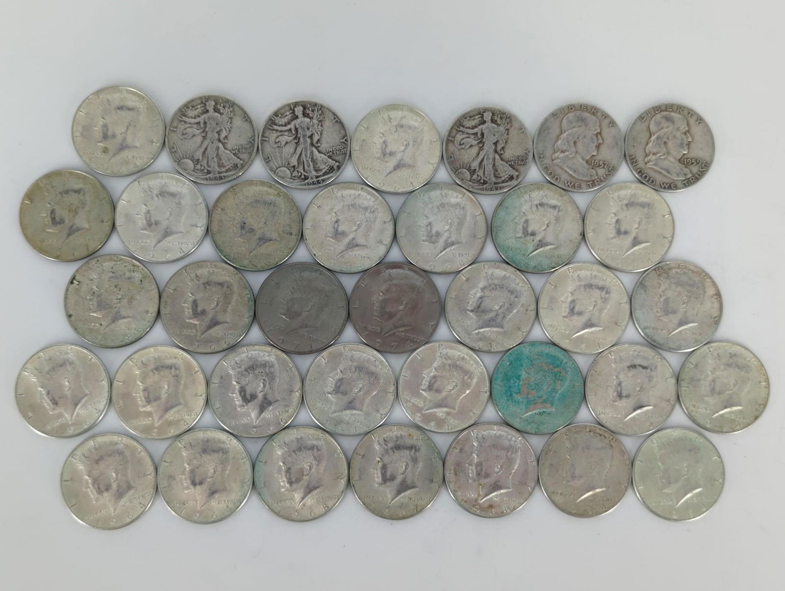 36 U.S. Half Dollar Coins (1 of 2)