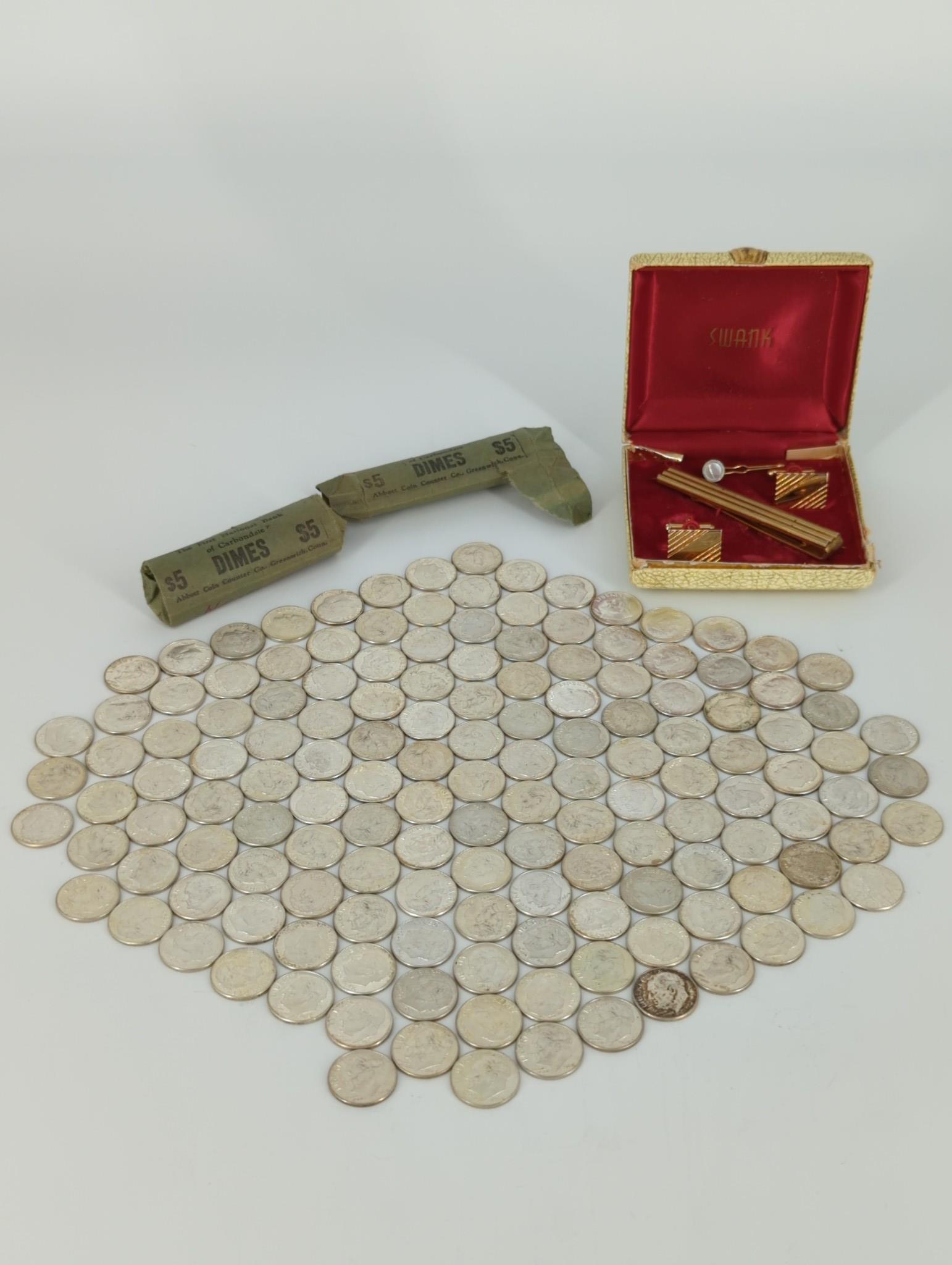 146 U.S. Silver Dimes & Vintage Menâ€™s Accessories (1 of 4)