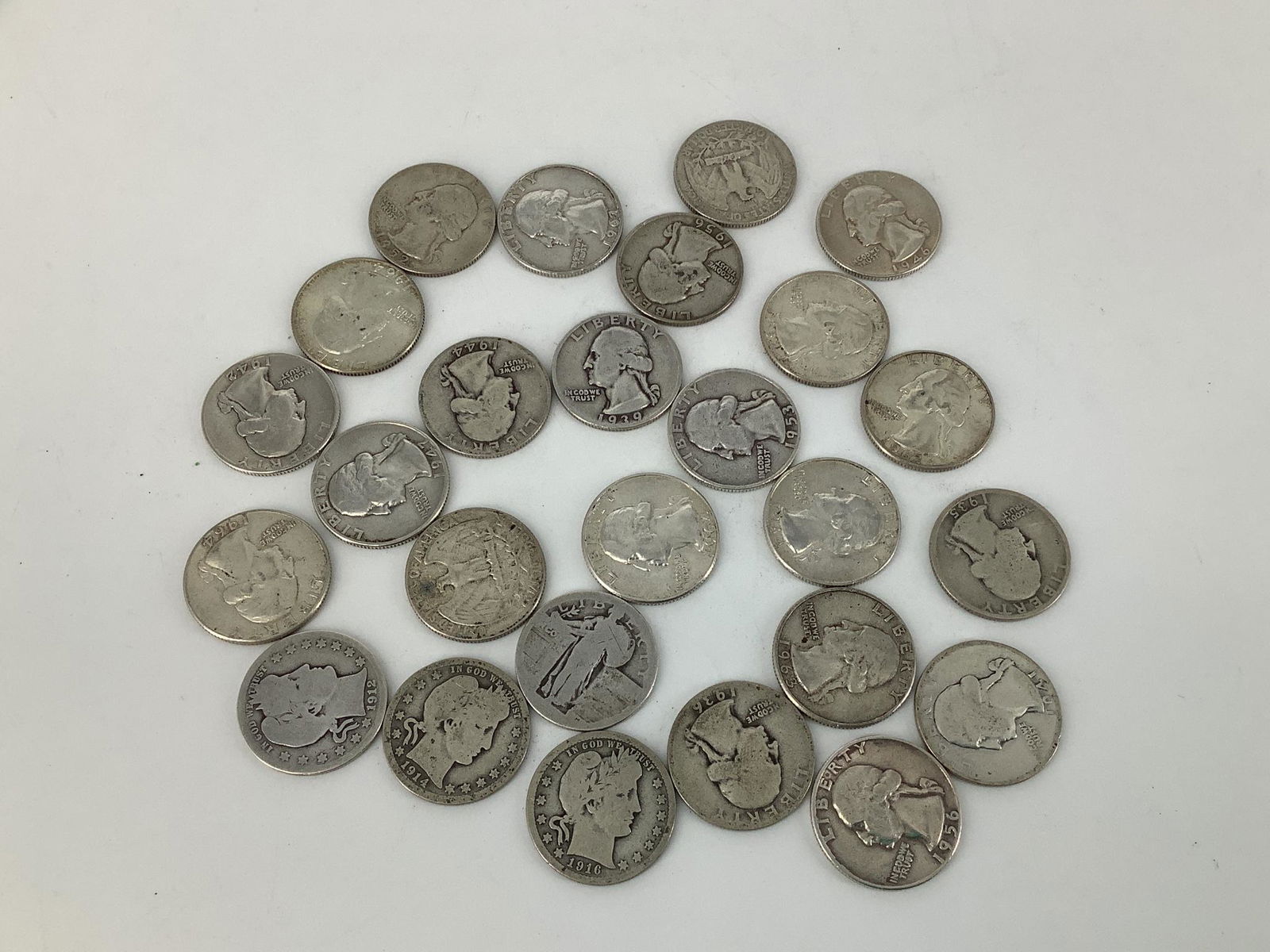26 Assorted U.S. Silver Quarters (1 of 2)