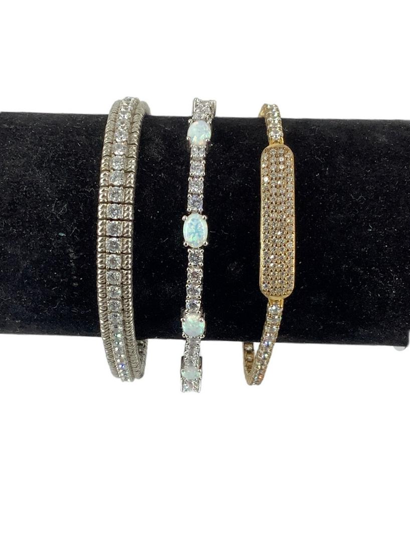 Two Sterling & One Vermeil Bracelet (1 of 4)