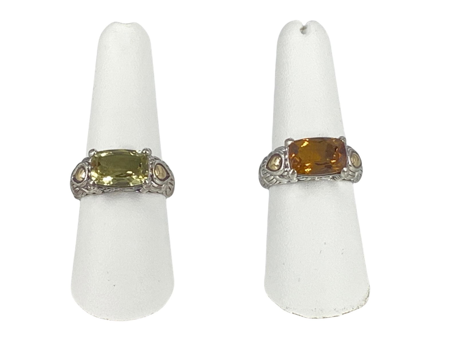 Two Sterling Silver and Gemstone Rings (1 of 3)