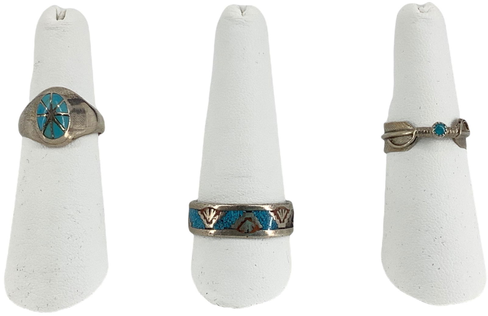 Three Sterling Silver Southwestern Style Rings (1 of 6)