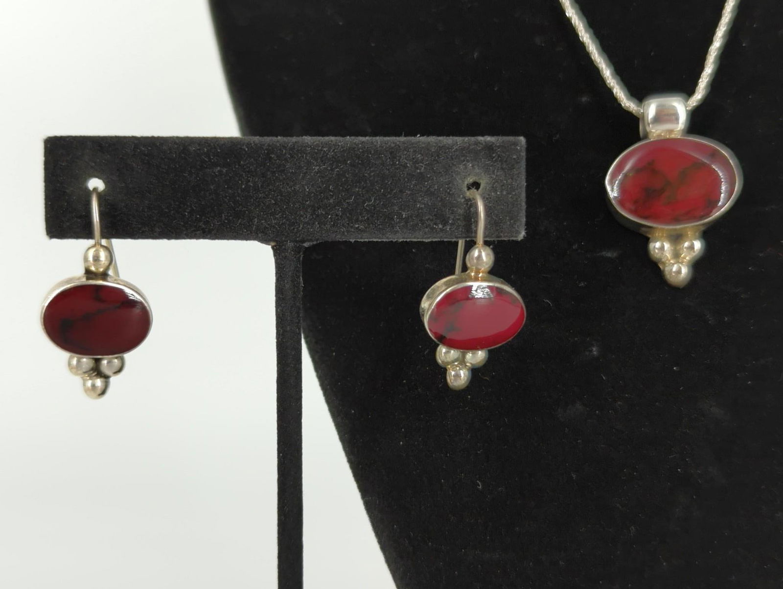 Sterling Silver & Red Jasper Jewelry Set (1 of 4)