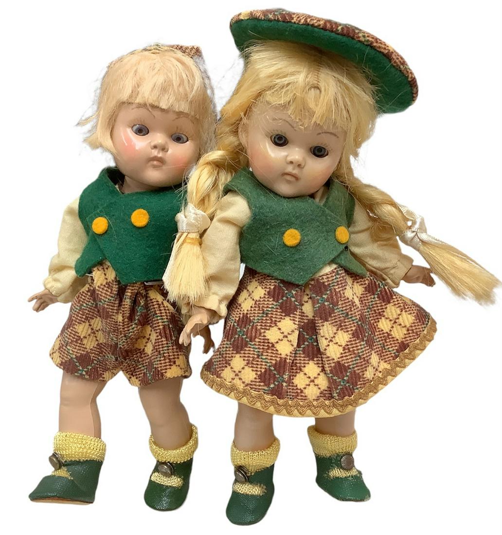 Lot of 2 hard plastic Ginny dolls from Brother & Sister (1 of 2)