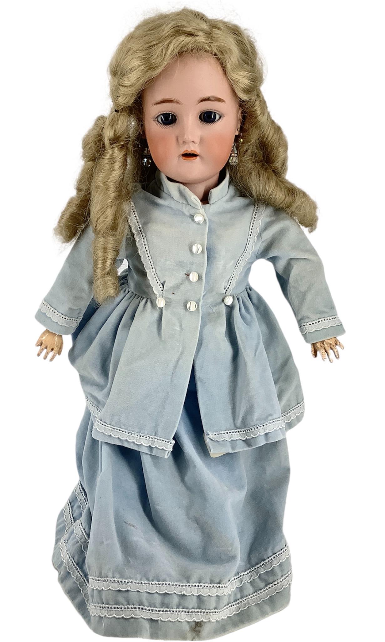 Antique bisque Simon Halbig, K & R, doll approx 21" (1 of 2)