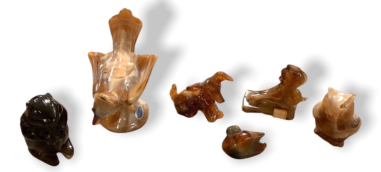 Imperial glass Caramel slag including wood chuck and (1 of 1)