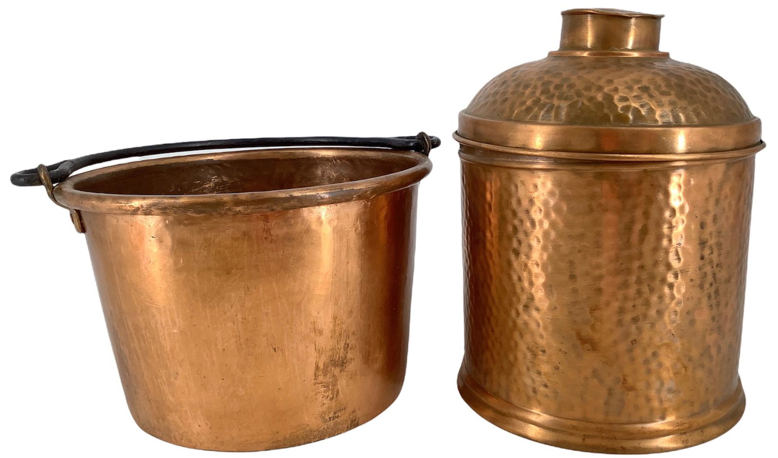 Lot of 2 copper items including Revere hammered cooper (1 of 2)