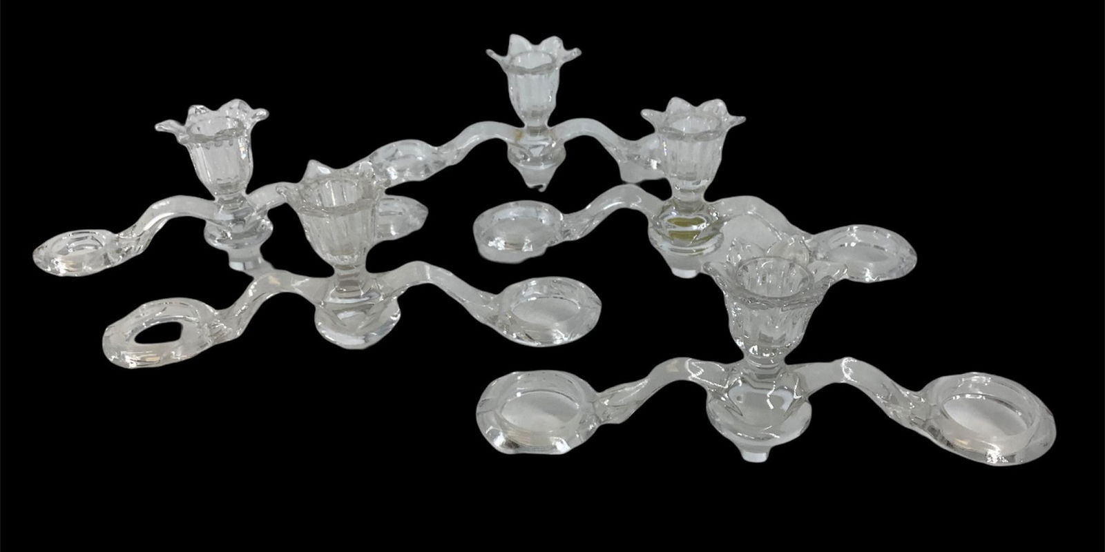 5 Cambridge arms, vase and candle holder. 10" wide, (1 of 1)