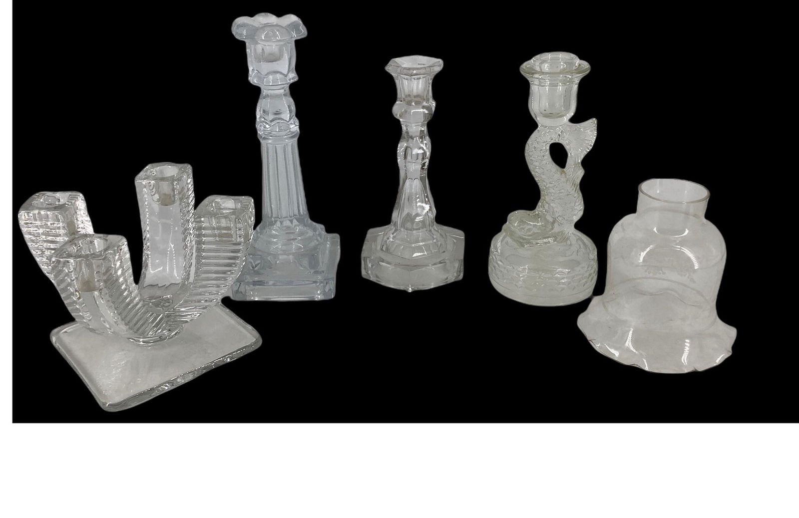 Glass including Fostoria Quadrangle 4 lite Candlestick (1 of 1)