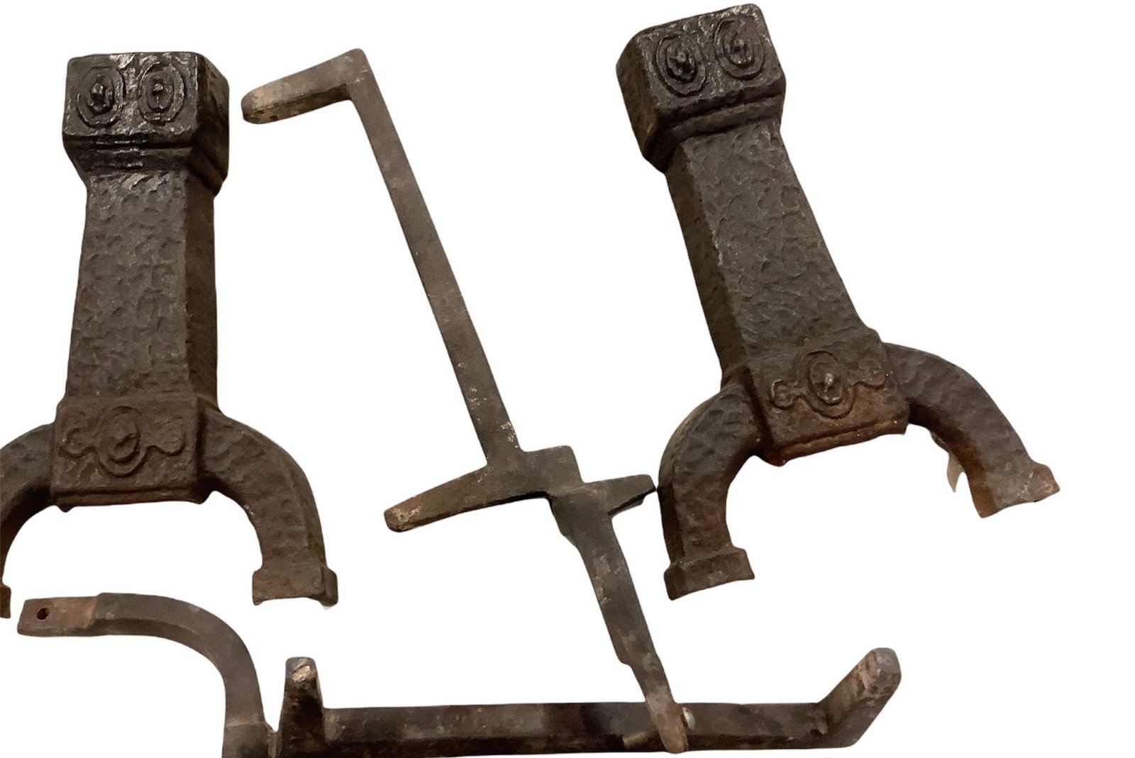 Cast iron Fireplace andirons: Cast iron Fireplace andirons