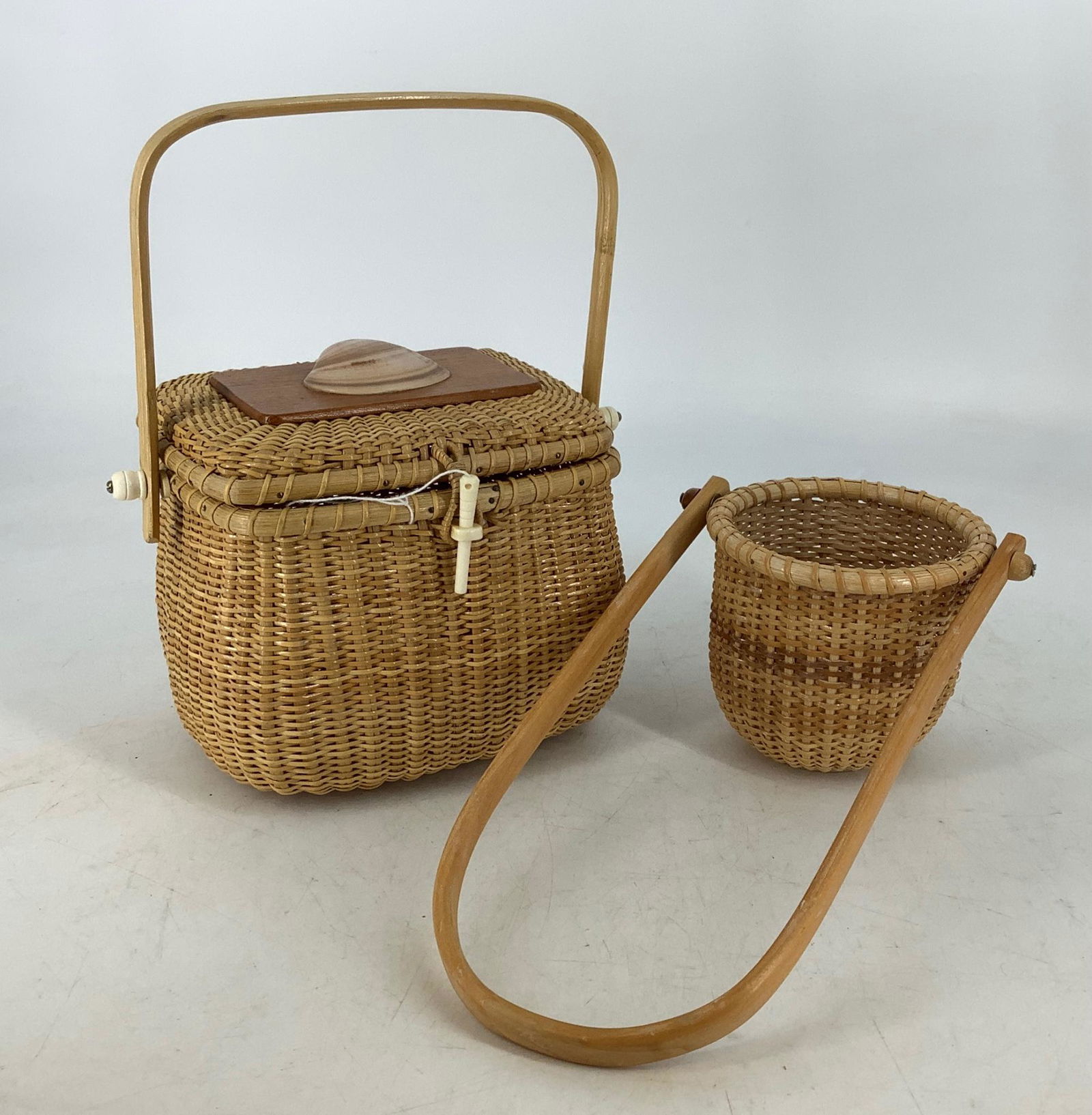 Nantucket lightship style baskets. One basket is 4.25" (1 of 3)