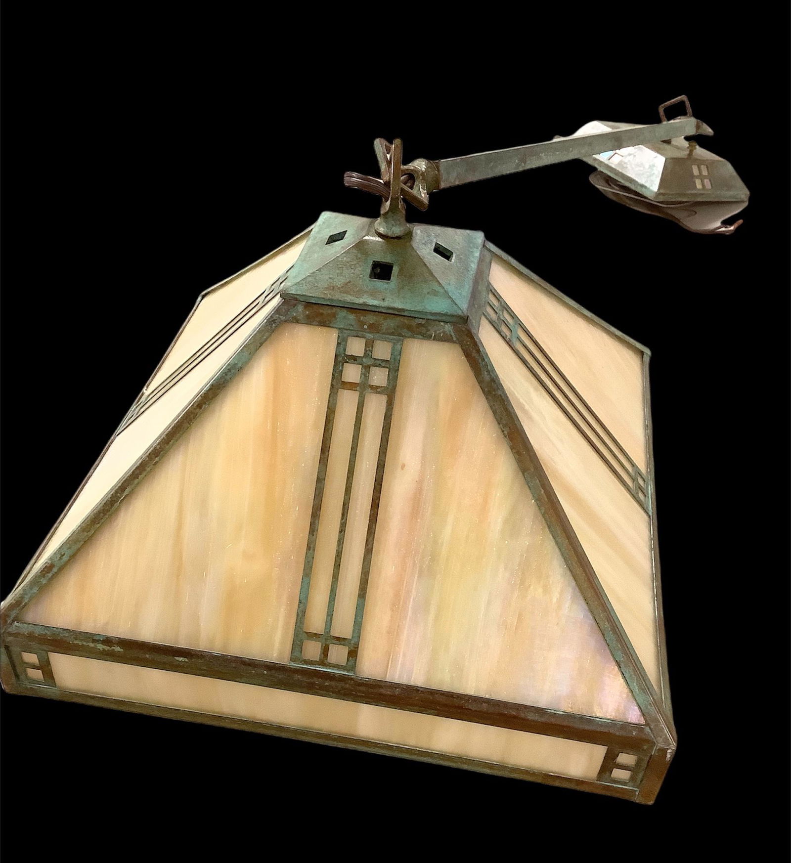 Arroyo Craftsman Prairie Interior stained glass pendant (1 of 1)