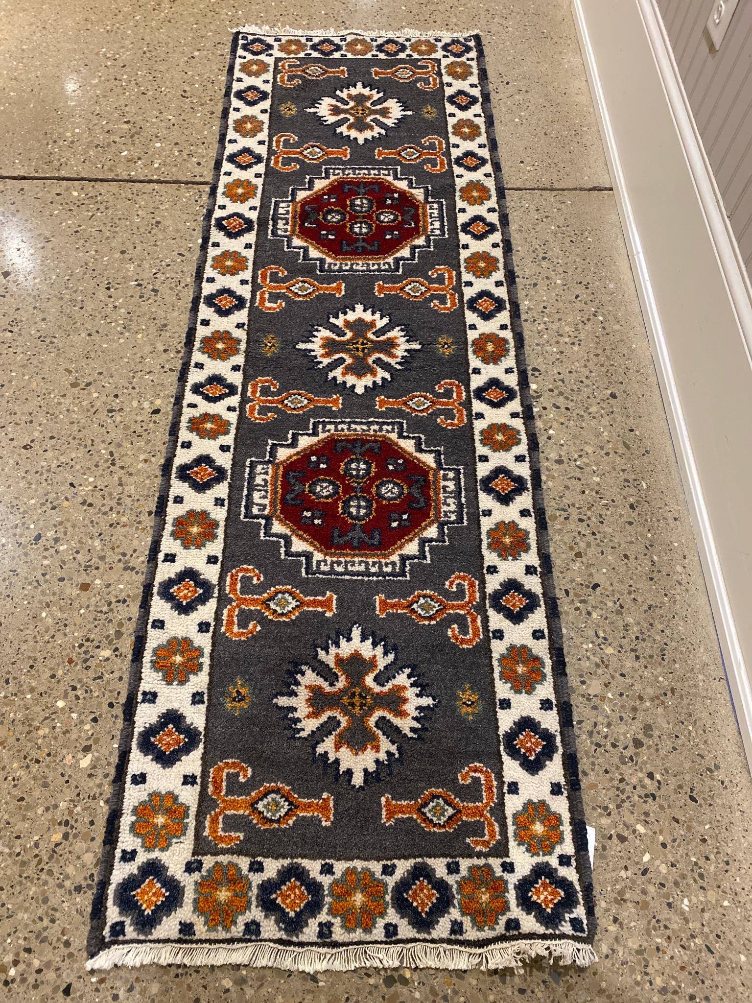 Oriental rug, Indo Tabriz runner, circa 2010's, 2' x: Oriental rug, Indo Tabriz runner, circa 2010's, 2' x 6'8".