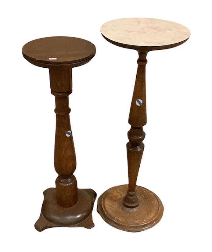 (2) oak pillars 12 1/4" x 34 1/4" & 10 1/4" x 31 1/2". (1 of 2)