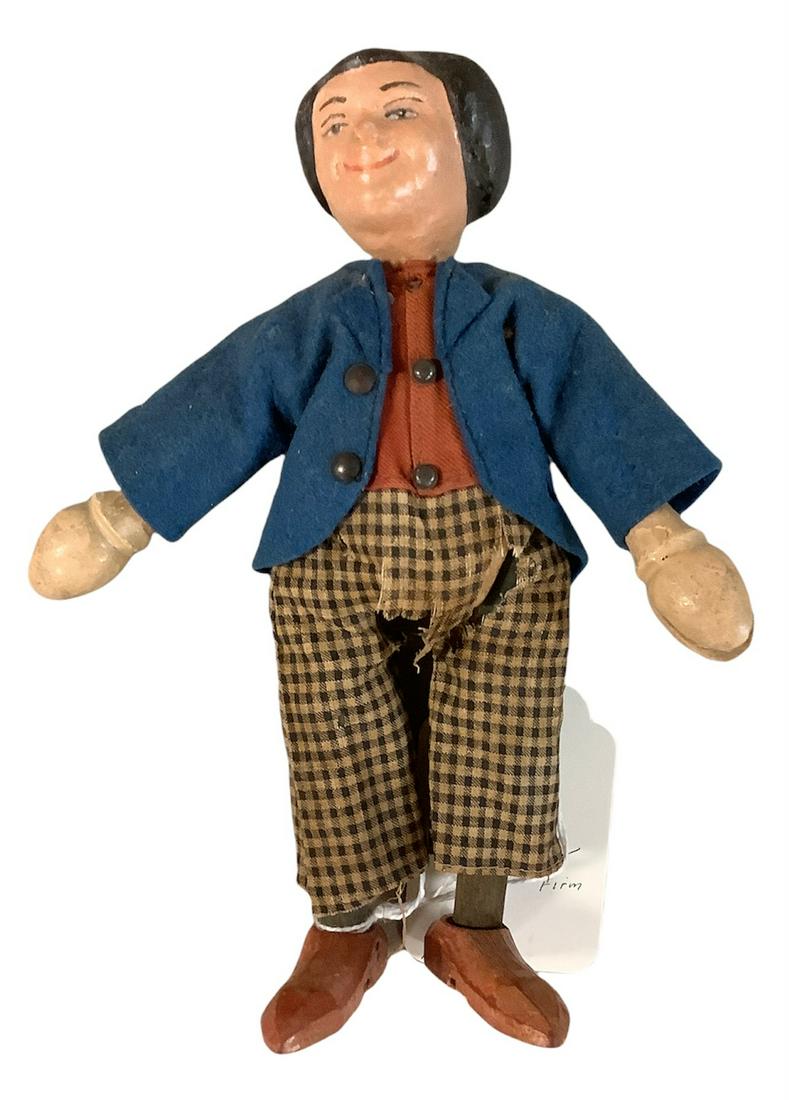 Schoenhut wooden figure Max 7.5" tall. Clothing torn. (1 of 1)