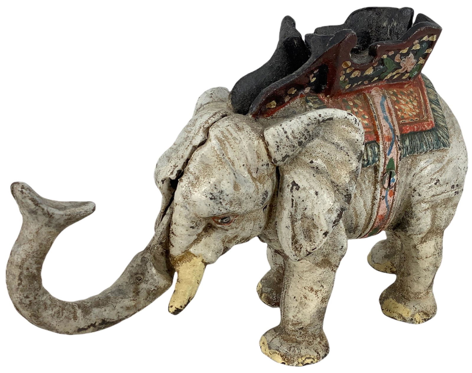 Repro Cast iron elephant bank w/ money still inside (1 of 1)