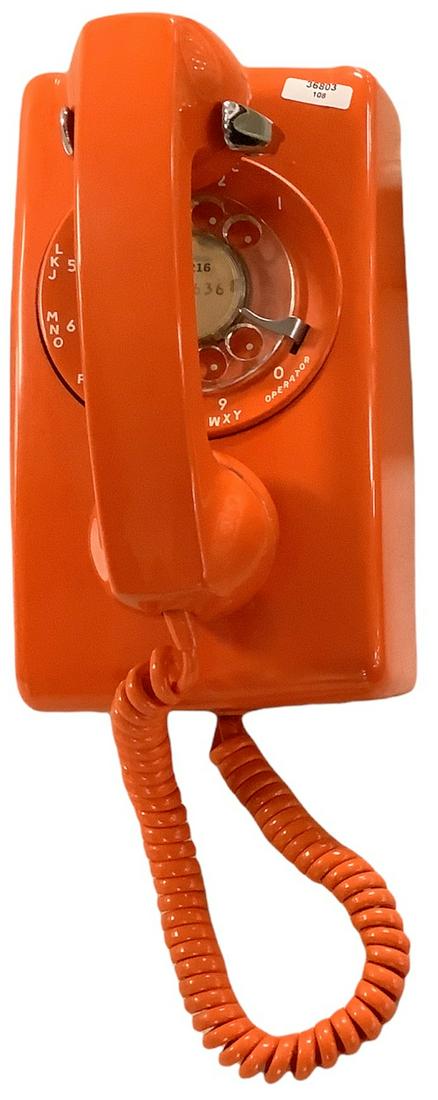 Orange Stromberg Carlson 1970"s wall phone. (1 of 1)