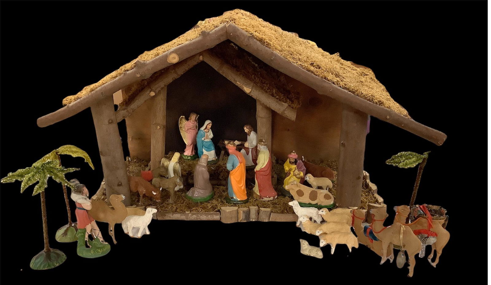 Nativity scene 34 pieces with stable .15" x 28" stable (1 of 1)
