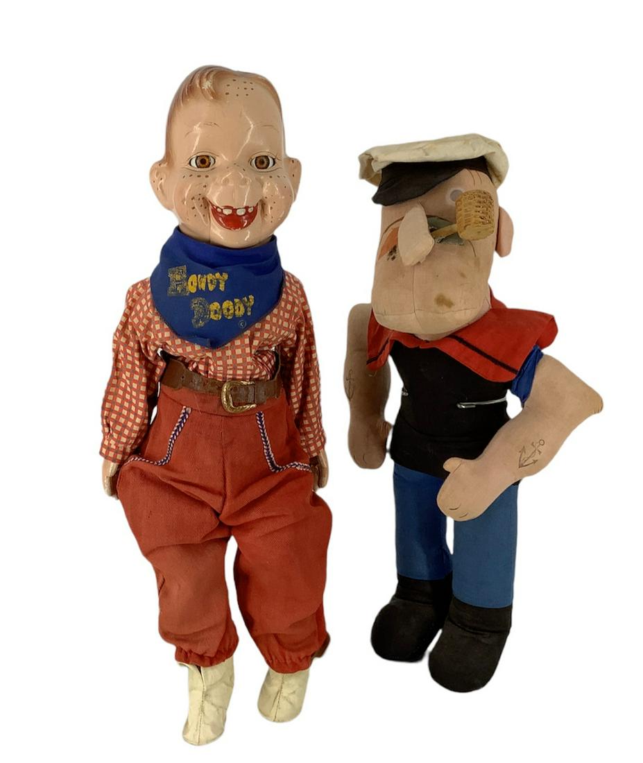 Howdy Doody doll 18" tall and Popeye doll 17" tall (1 of 1)
