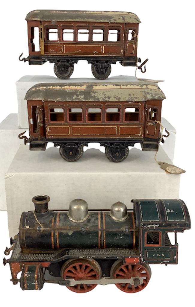 German K.B.N. Prewar O gauge wind-up tinplate engine (1 of 1)