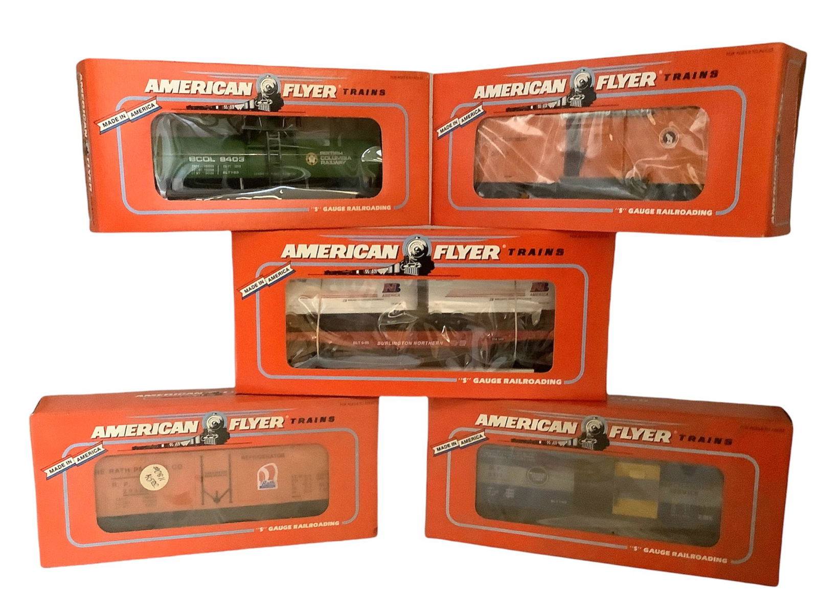 American Flyer modern era lot of 5 freight cars (1 of 1)