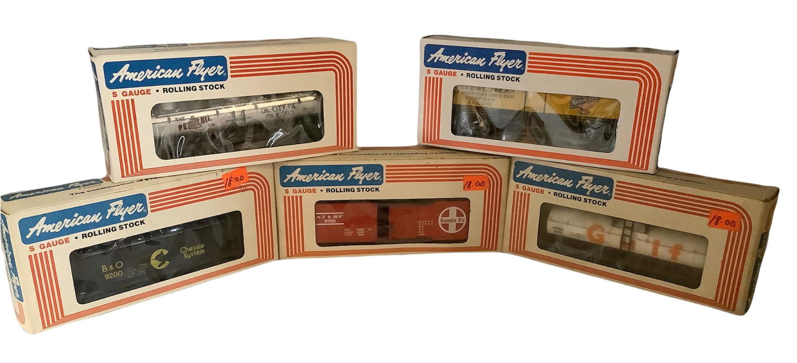 American flyer modern era lot of 5 freight cars (1 of 1)