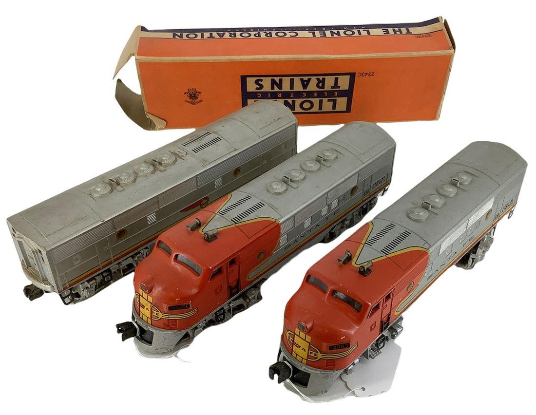 Lionel postwar O gauge Santa Fe set of 2353 F3 AA unit (1 of 1)