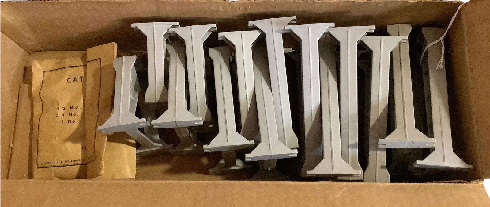 Lionel postwar 110 trestle set in original yellow box, (1 of 2)