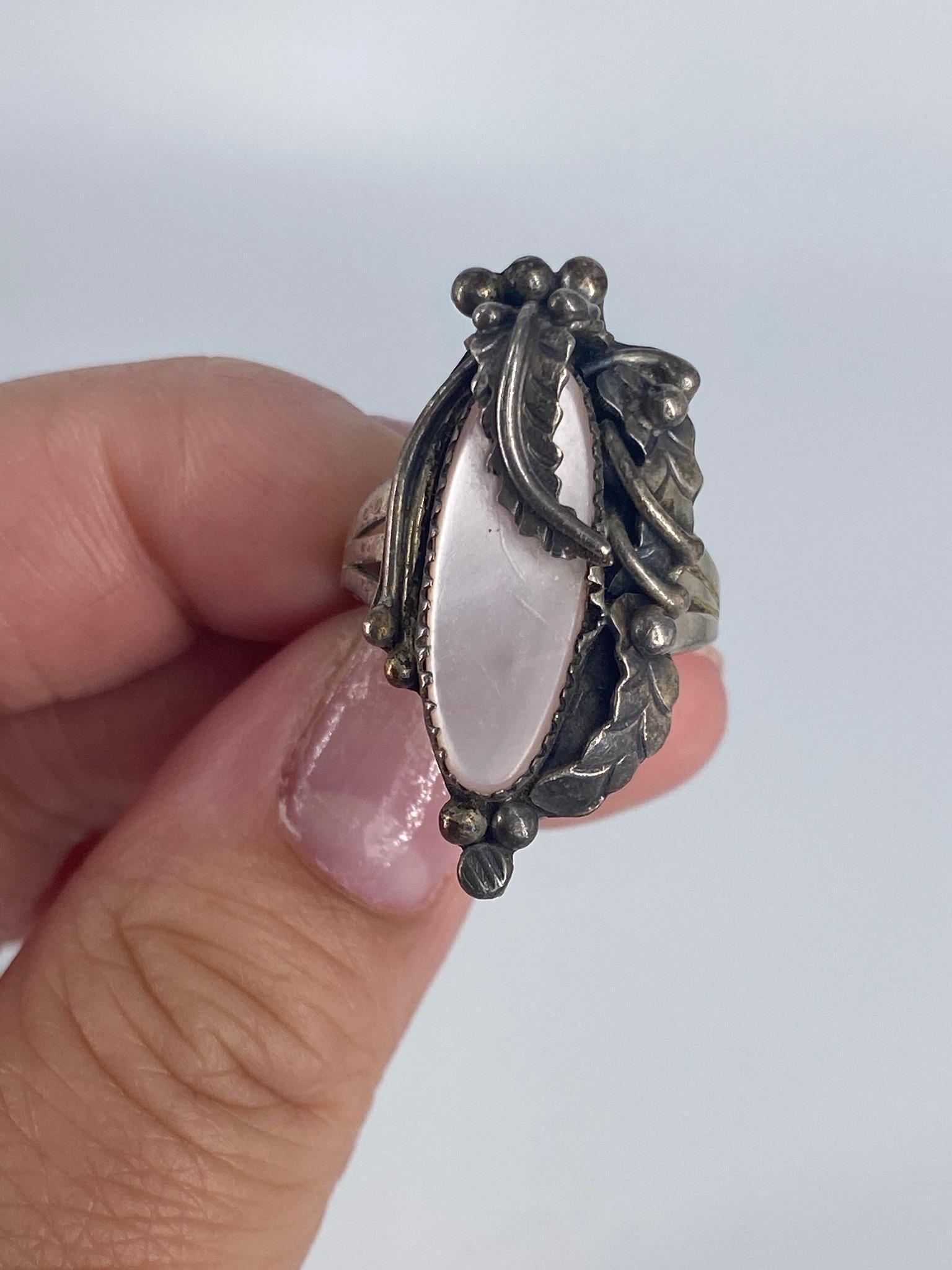 Southwestern Sterling & Stone Ring (1 of 4)