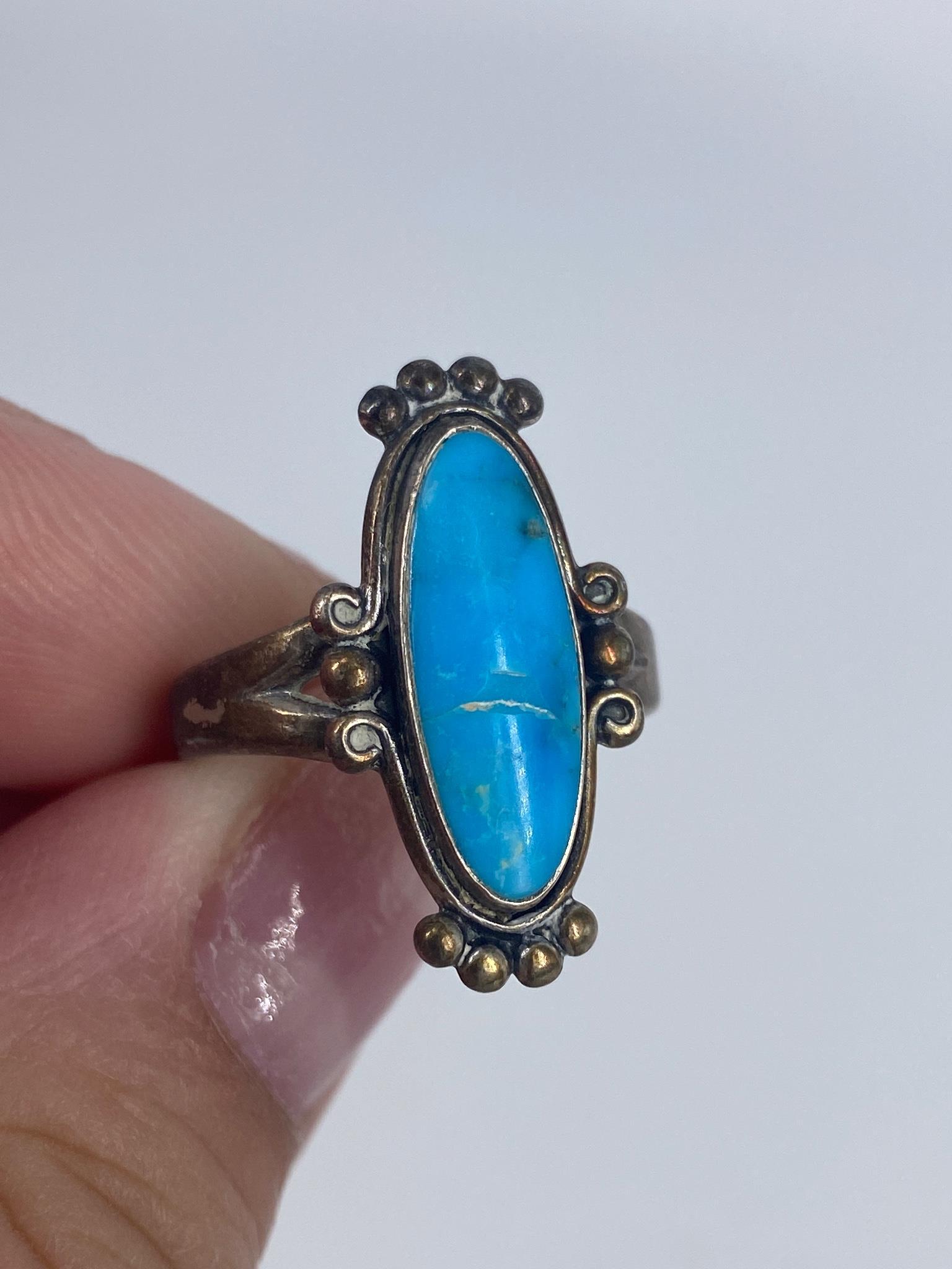 Southwestern Sterling & Stone Ring (1 of 3)