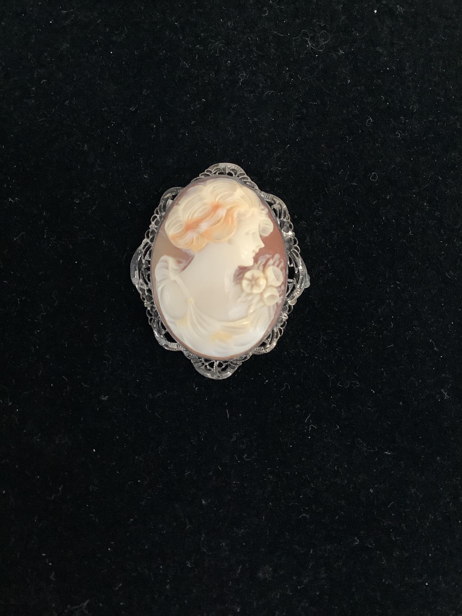 Hand-Carved Cameo Pendant (1 of 1)