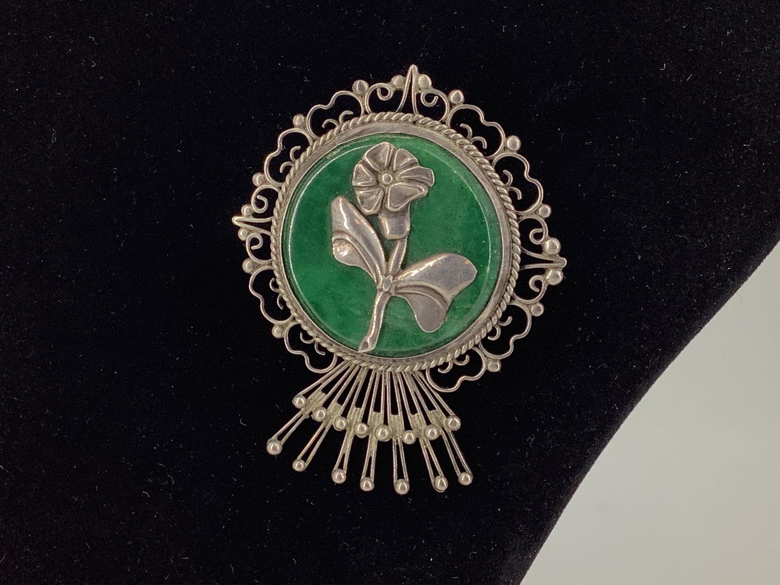 Vintage /Antique Sterling Silver & Semi-Precious Stone Pin (1 of 3)