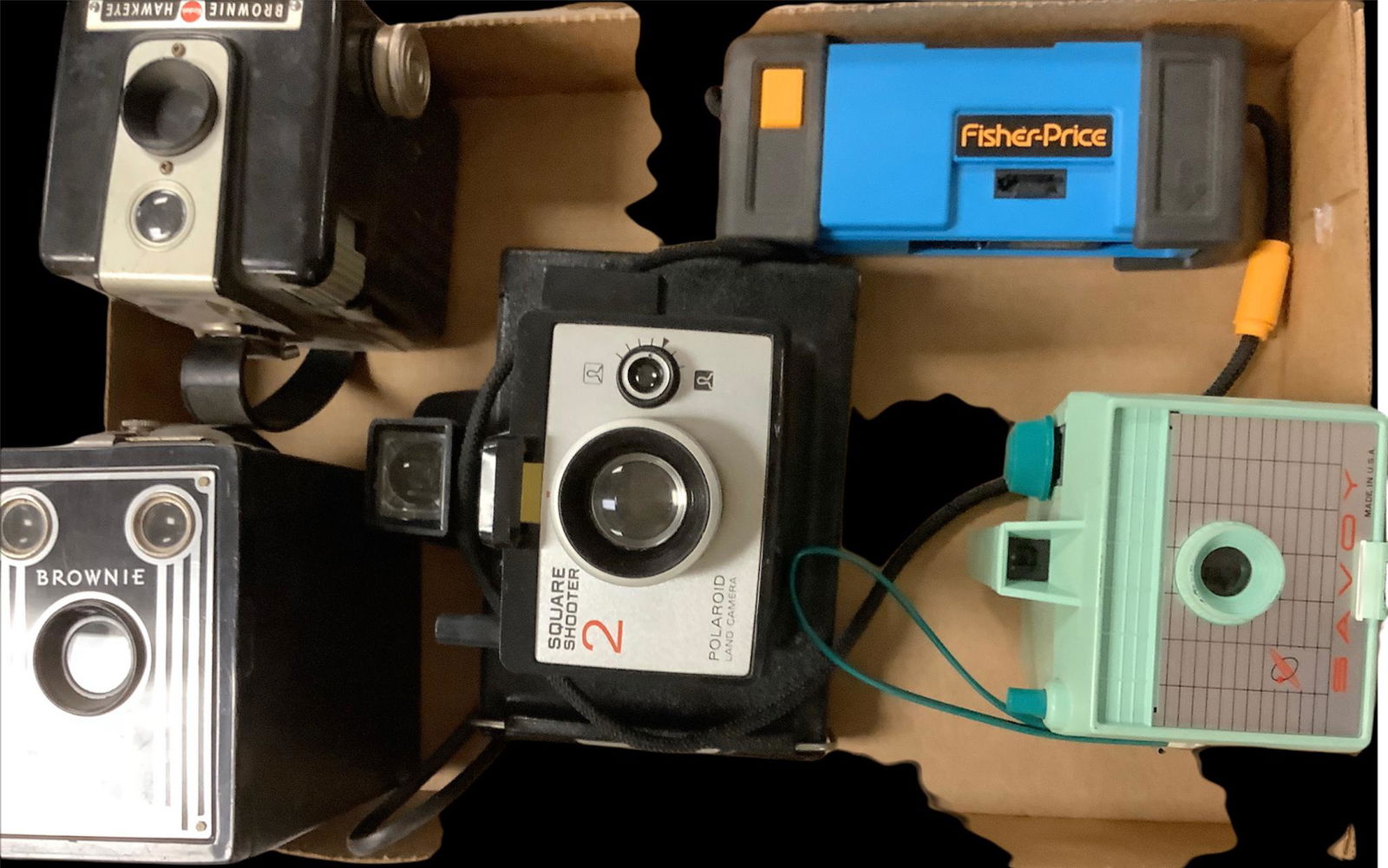 Lot of 5 vintage cameras include Browinie. (1 of 1)