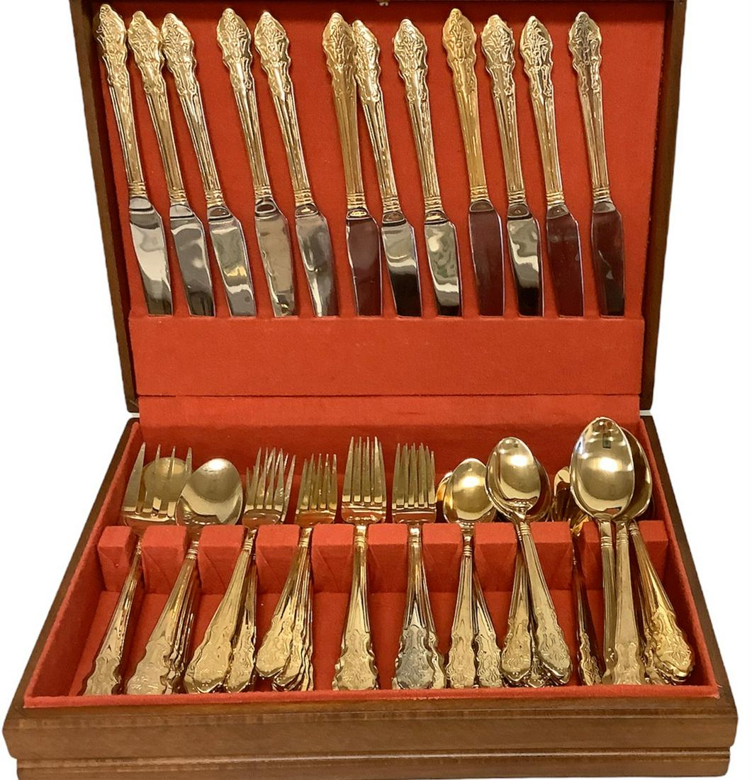 Chris Madden Ã¬turning home into haven" gold plated flatware including 11 Dinner forks, 12 salad (1 of 1)