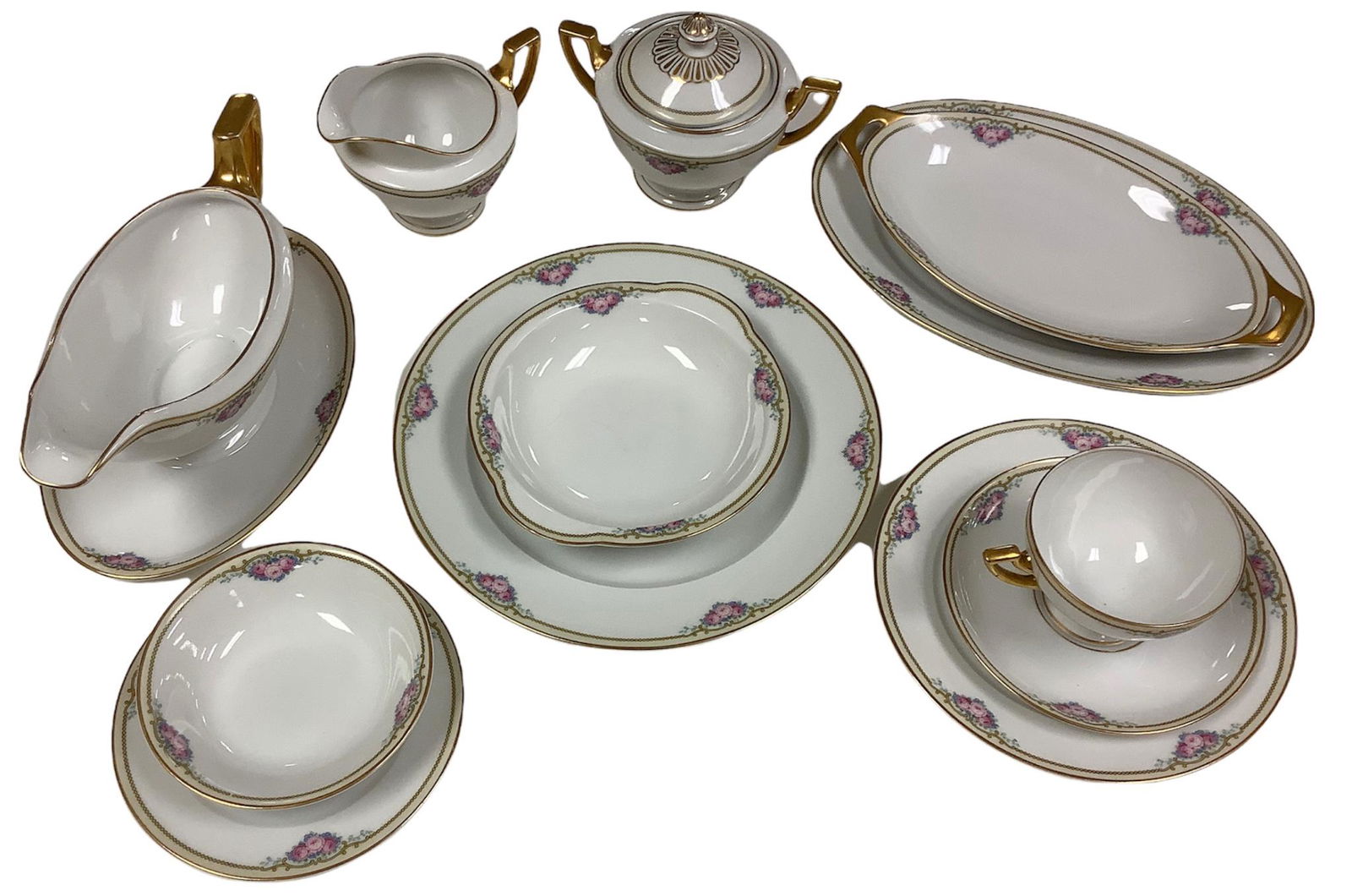 Thomas Bavaria Ã¬Roseland" China including 12 dinner plates, 8 dessert plates, 10 bread plates, 8 (1 of 1)