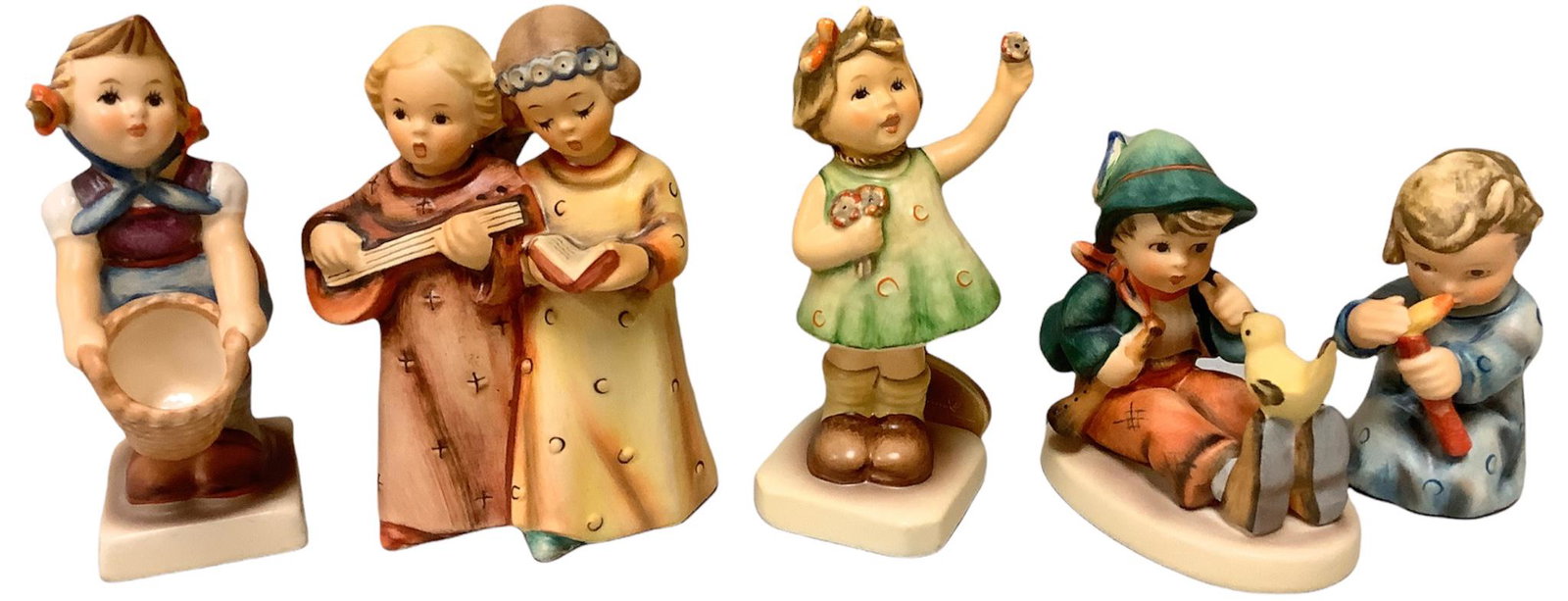 Lot of 5 Hummels including singing lessons & little helper. Ranging from 3"-4.5" (1 of 2)