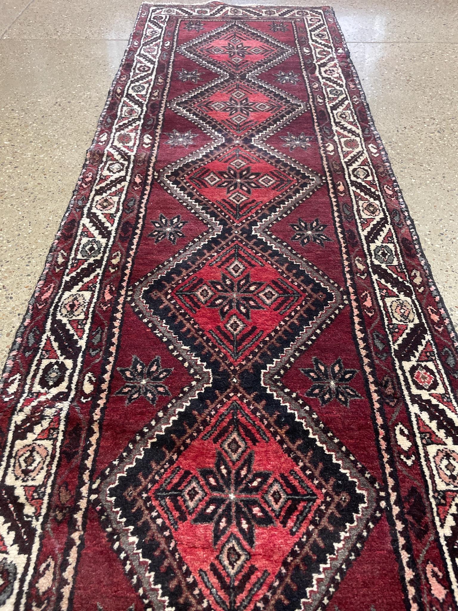 Oriental rug, Zanjan runner, circa 1960's, 3' 4" x 10' 4". (1 of 4)
