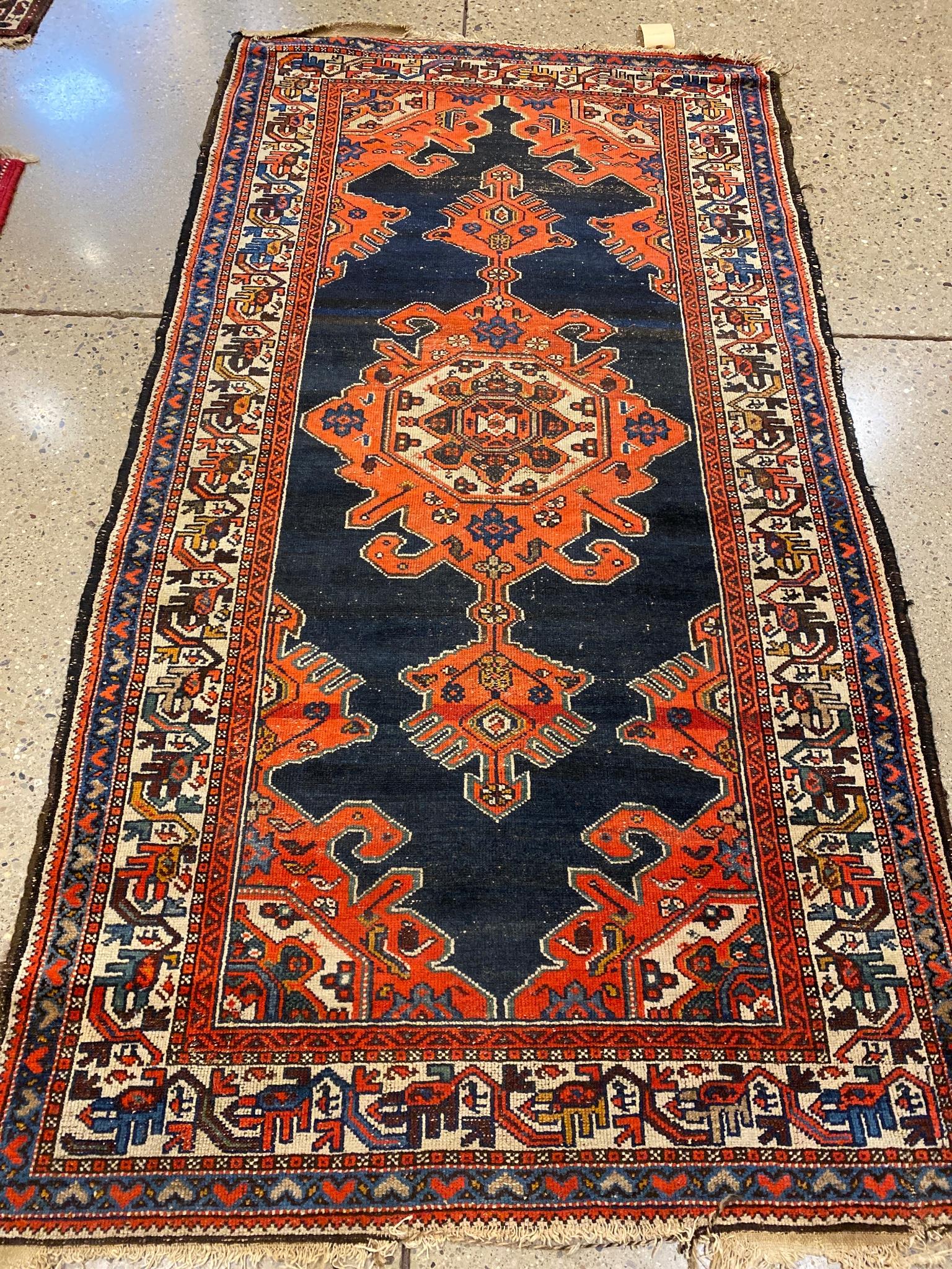 Oriental rug, Hamadan, 3'7" x 6'12" (1 of 4)