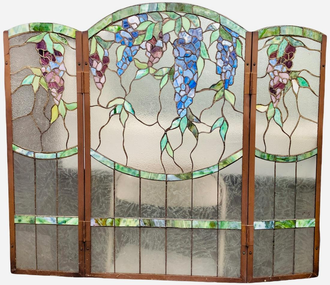 Stained glass fireplace cover 34.5" tall (1 of 1)