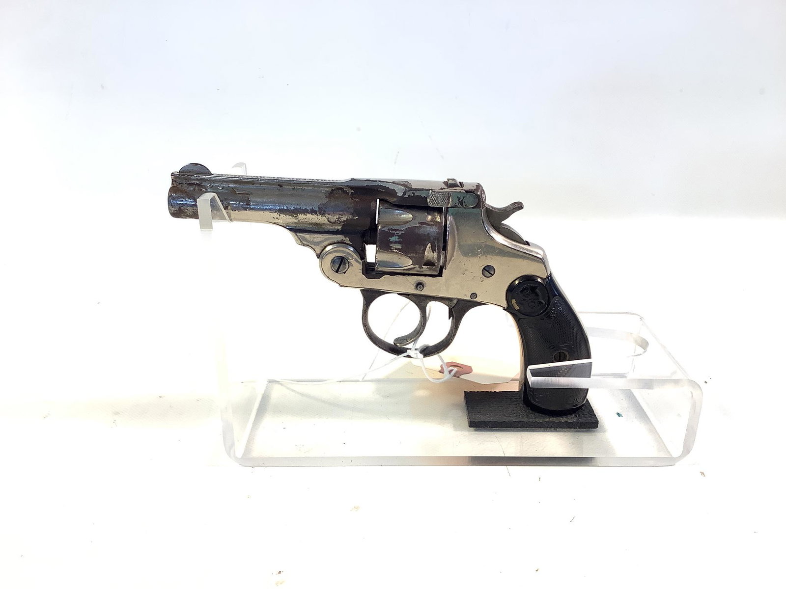 Iver Johnson Model Tip-up .32 Caliber Revolver SN:: Iver Johnson Model Tip-up .32 Caliber Revolver SN: 45503 Be aware of additional charges as shipping restrictions require all handguns to ship via Overnight UPS, Adult Signature required, to a FFL deal