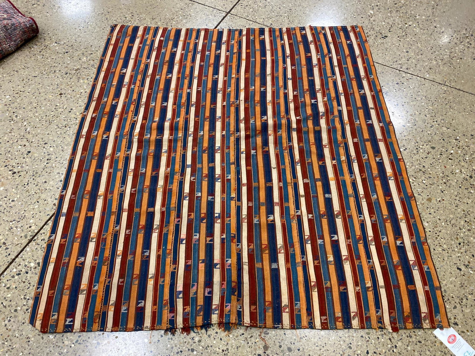 Antique Caucasian Kazak Kilim rug, circa 1900's, 5' x 5'5". (1 of 2)