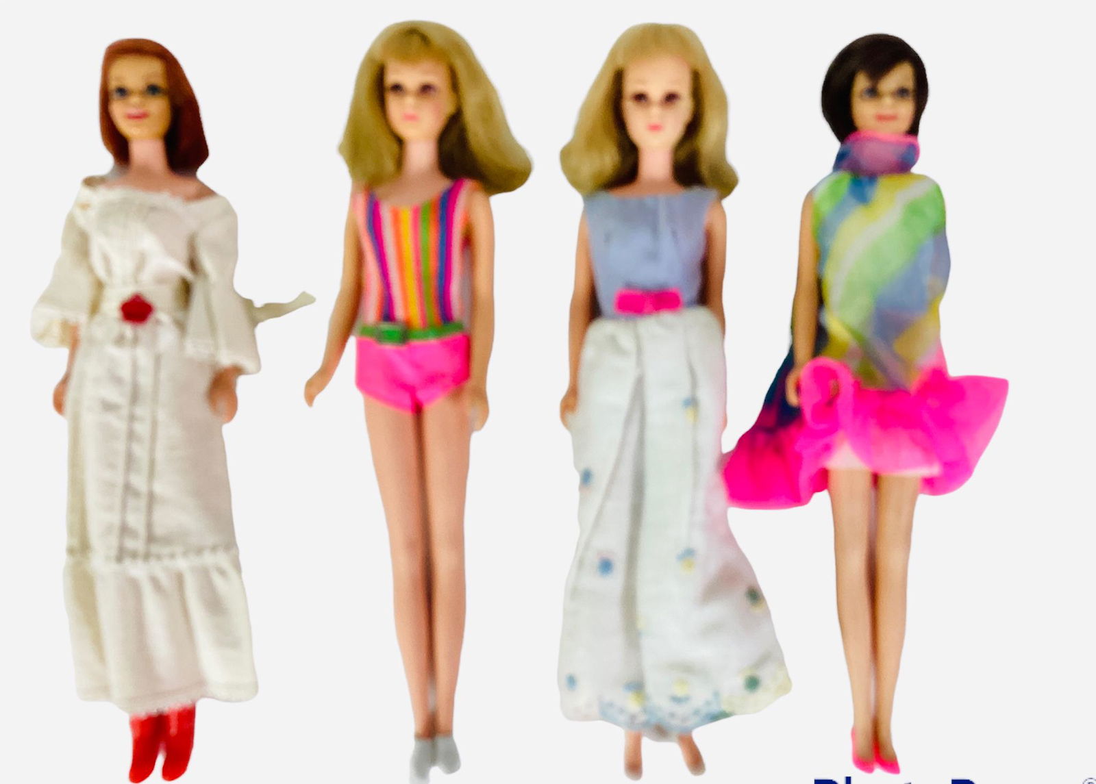 (4) Barbie friends including (1) Blond haired Francie with no issues that I can see. Wearing First (1 of 1)
