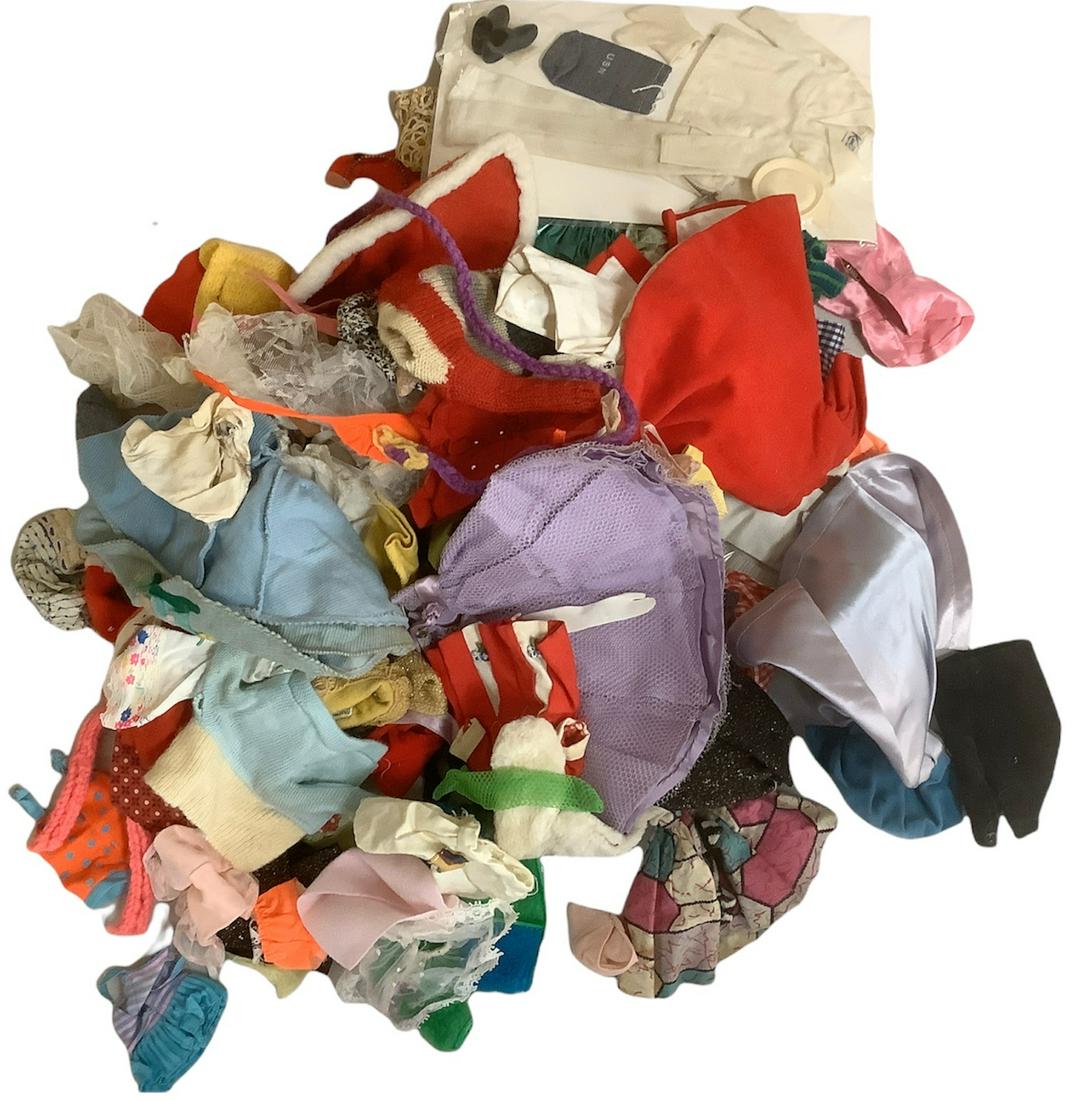 Box of treasure trove of miscellaneous clothing for Barbie and Friends (1 of 1)