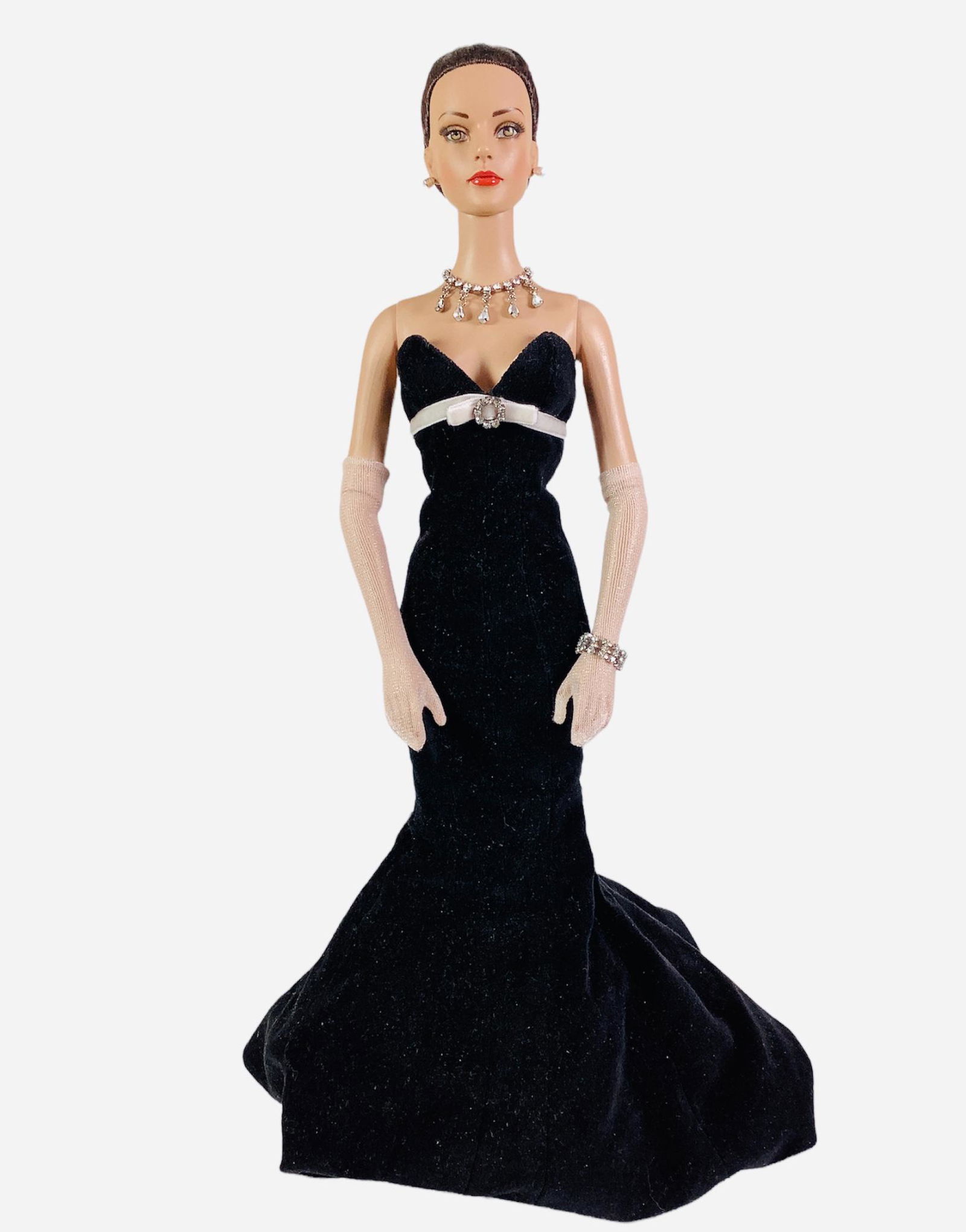 16" Tonner Sydney Chase Redressed in black gown and shoes. No box. (1 of 2)