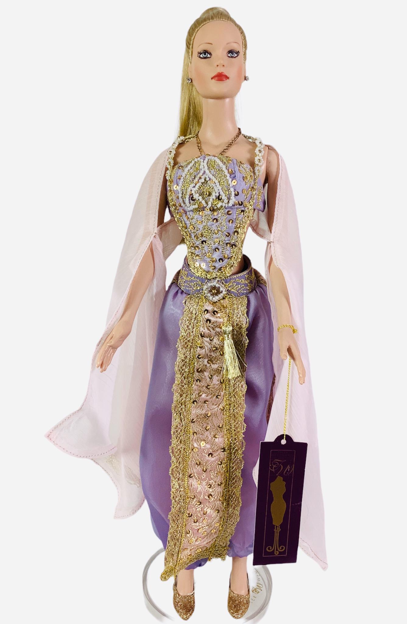 16" Tonner Tyler Wentworth Collection doll Redressed in "Princess in Disguise" purple and pink: 16" Tonner Tyler Wentworth Collection doll Redressed in "Princess in Disguise" purple and pink sequins outfit and gold shoes. Has hand tag. No box.