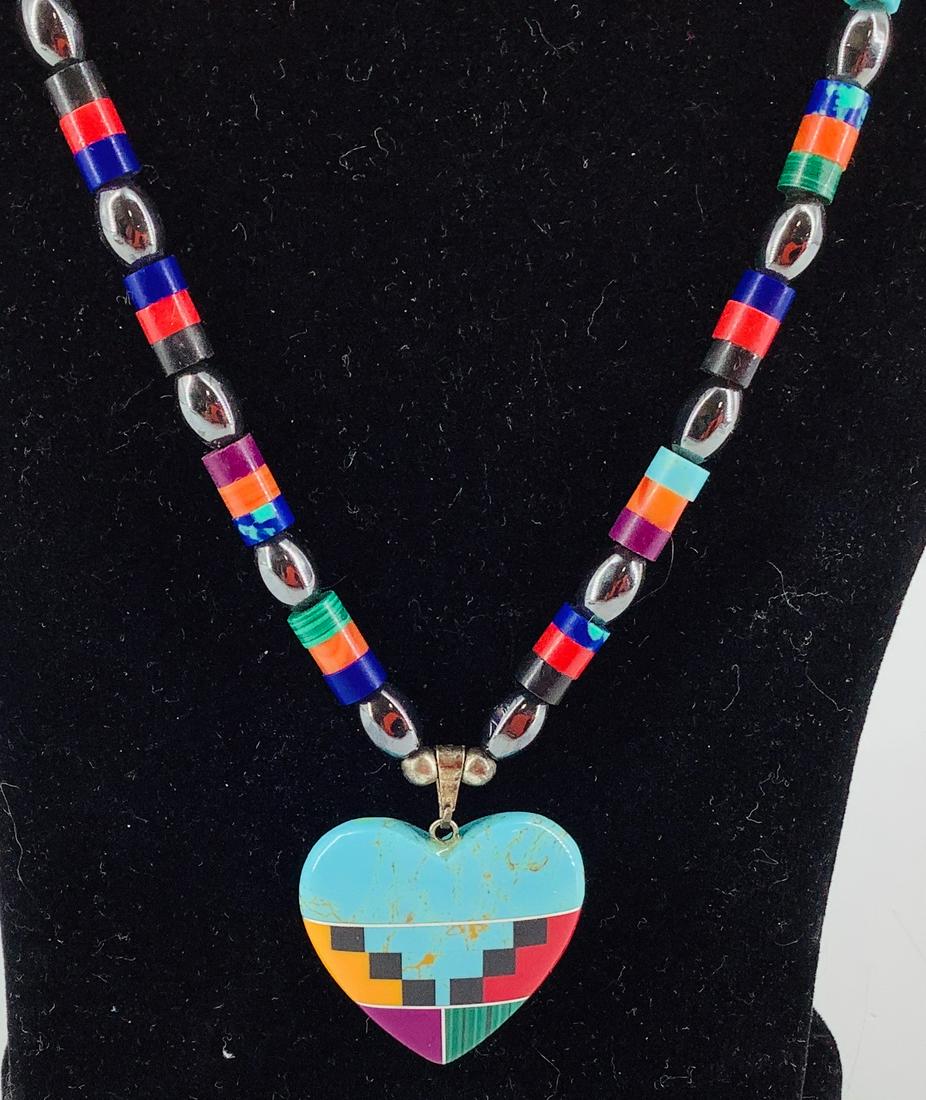 Mixed Materials Southwestern Style Necklace (1 of 3)