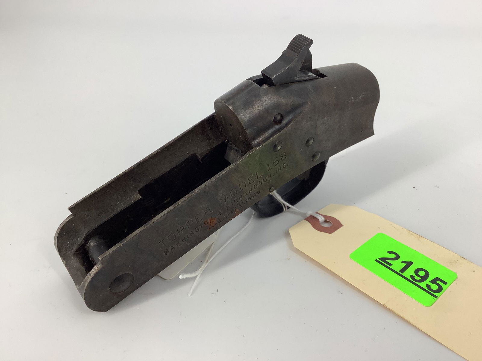 H & R Model Topper 158 .12 Gauge Action & Receiver SN: None, By bidding on this lot buyer accepts: H & R Model Topper 158 .12 Gauge Action & Receiver SN: None By bidding on this lot buyer accepts responsibility of knowledge of State and Federal laws for their states requirements to purchase firearm