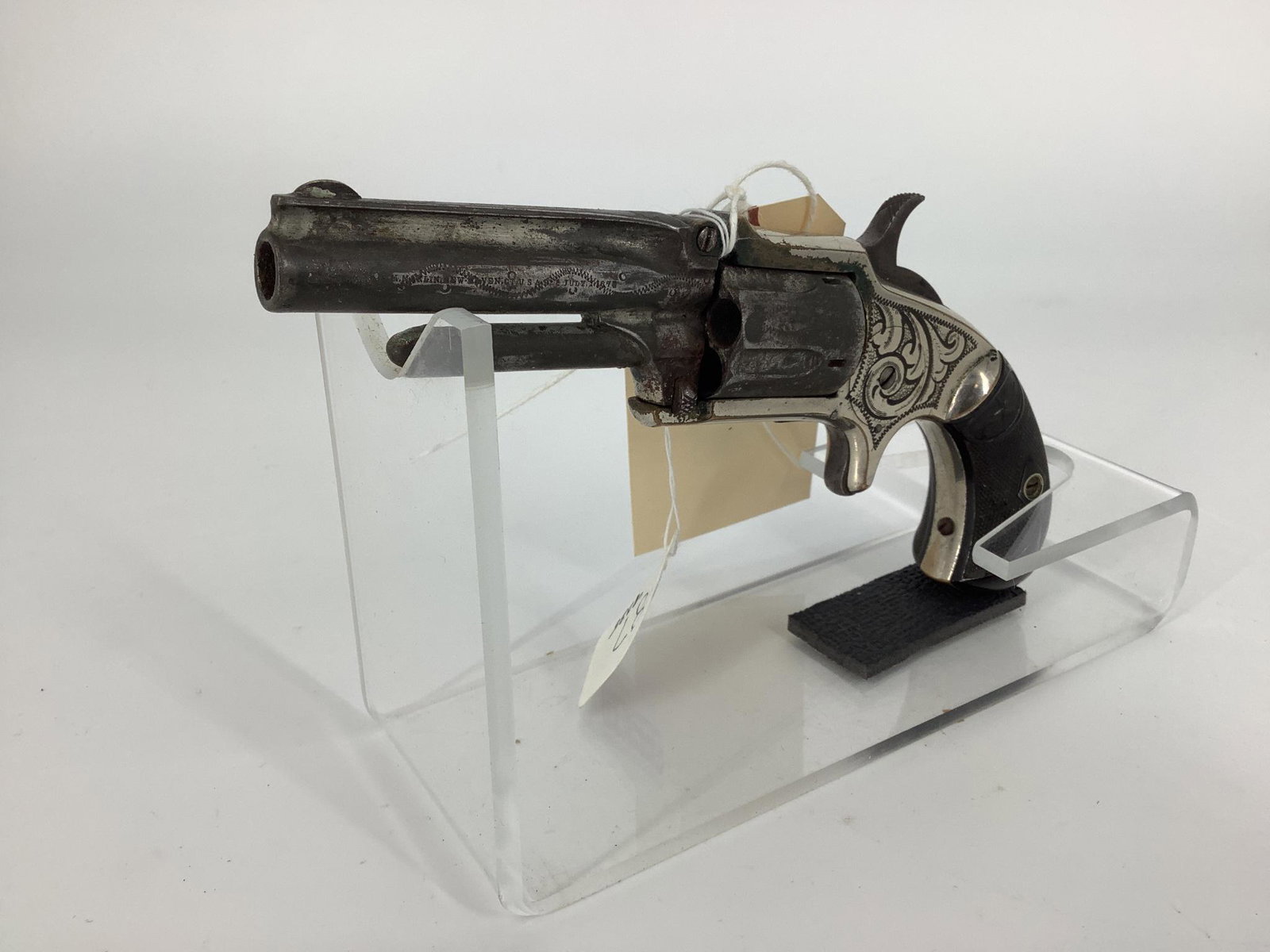 Marlin Model 1872 .32 Caliber Pocket Pistol SN: 4035, Be aware of additional charges as shipping: Marlin Model 1872 .32 Caliber Pocket Pistol SN: 4035 Be aware of additional charges as shipping restrictions require all handguns to ship via Overnight UPS, Adult Signature required, to a FFL dealer. 