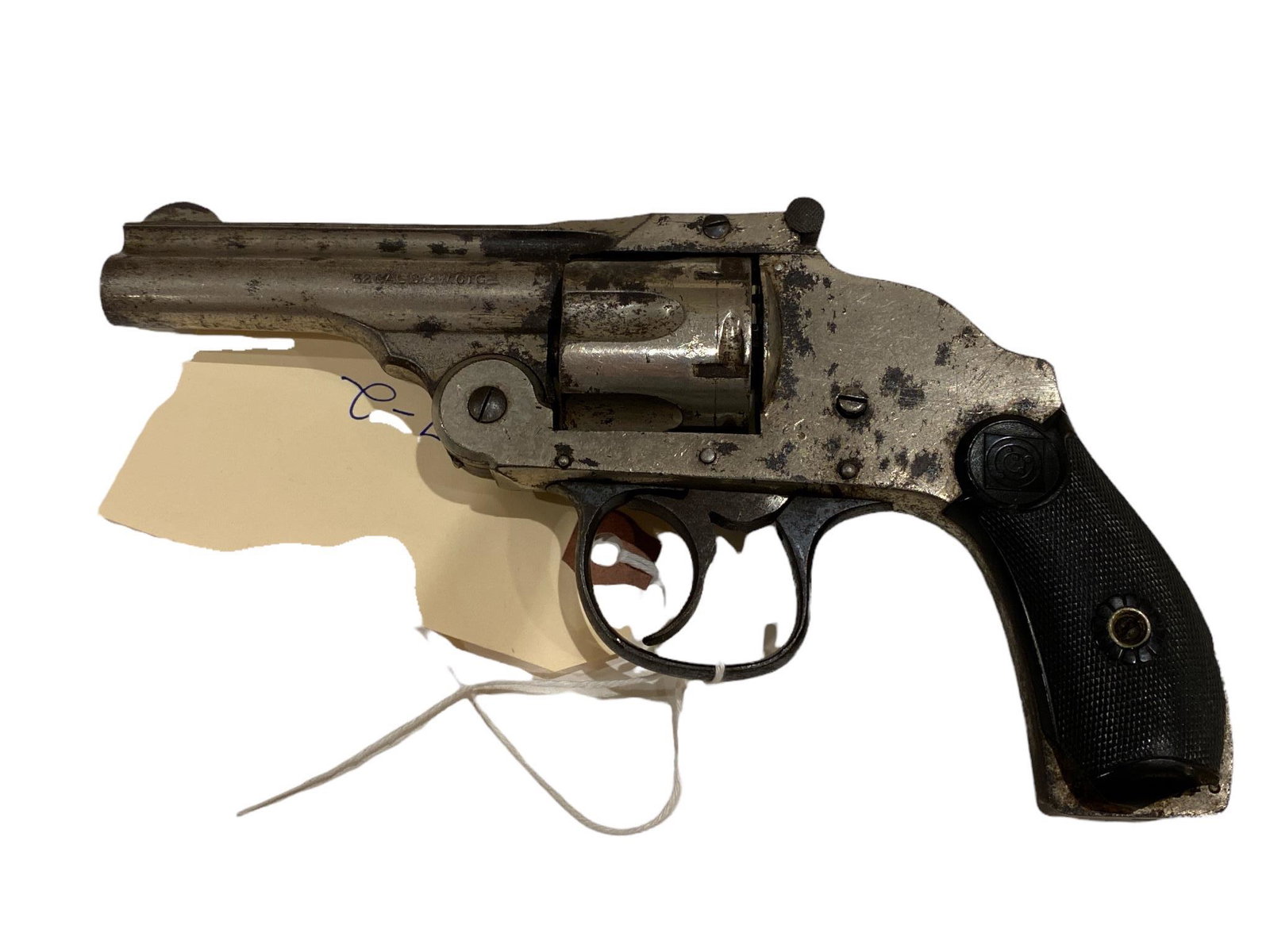 Harrington & Richardson Model Tip Up .32 Caliber Revolver SN: None, Be aware of additional charges: Harrington & Richardson Model Tip Up .32 Caliber Revolver SN: None Be aware of additional charges as shipping restrictions require all handguns to ship via Overnight UPS, Adult Signature required, to 