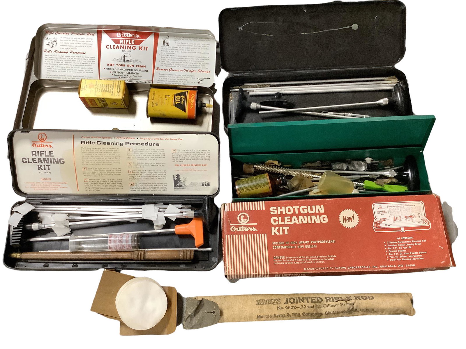 Lot of miscellaneous gun cleaning tools and accessories.: Lot of miscellaneous gun cleaning tools and accessories.